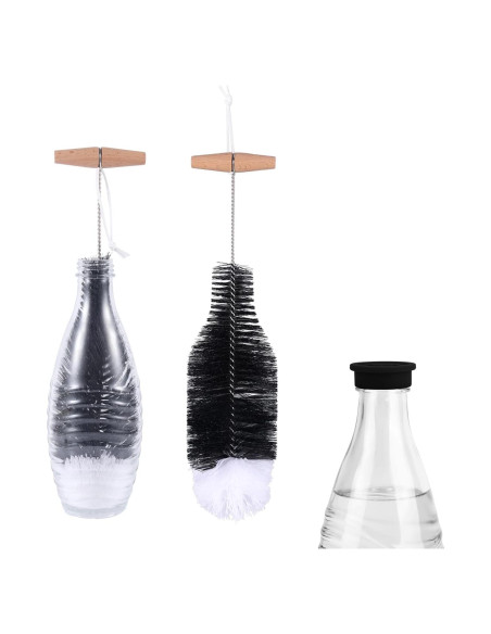 Cepillo para Botellas BOXOB 37 cm, Cerdas Suaves y Mango de Madera Cepillo para Botellas BOXOB 37 cm, Cerdas Suaves y Mango de Madera