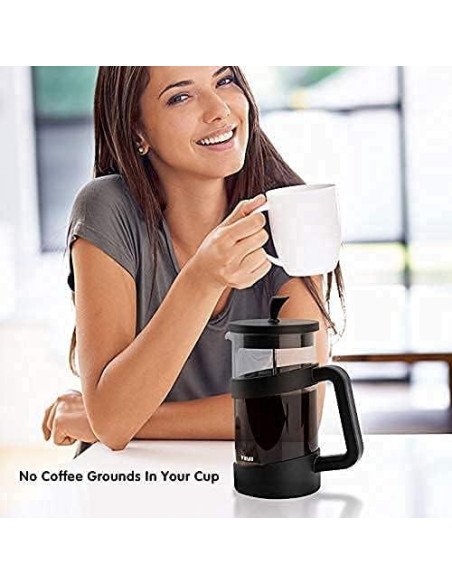 Cafetera Prensa Francesa YiiMO 1006 ml Vidrio y Acero Inoxidable