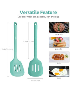 Espátula Ranurada de Silicona U-Taste 34.5cm Resistente al Calor 2