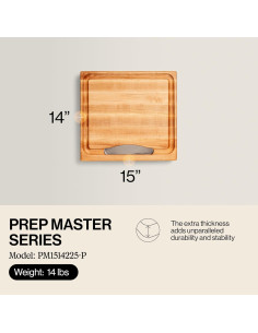 Tabla de Cortar John Boos de Madera de Arce 38x36 cm Reversible 2