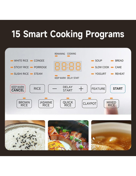 Olla Arrocera Midea 8 Tazas Cerámica Antiadherente 4L Olla Arrocera Midea 8 Tazas Cerámica Antiadherente 4L