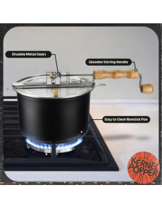 Fabricante de Palomitas de Maíz Great Northern 6.5L con Mango de Madera 2