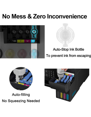 Botellas de Tinta Compatible 502 T502 Printers Jack 350ml