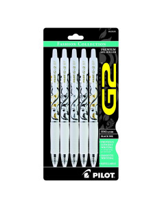 Bolígrafos de Gel Pilot G2, Punta Fina 0.7mm, Paquete de 5