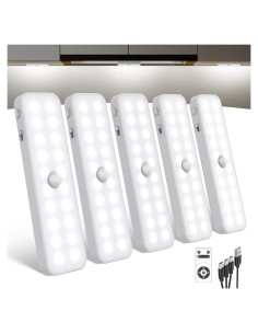 Paquete de 5 luces LED recargables Goodea con sensor de movimiento