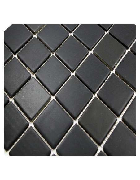 Azulejo de Porcelana Tenedos 30.48x30.48 cm Mate Negro