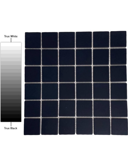 Azulejo de Porcelana Tenedos 30.48x30.48 cm Mate Negro