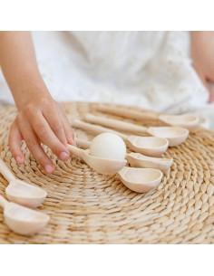Cucharas de Madera Sin Terminar Ulanik - 12 Piezas 14 cm 2