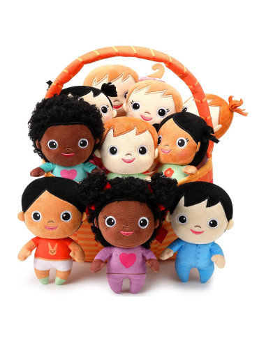 Set de 10 Muñecas de Peluche Multiculturales HyDren 15cm