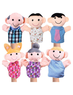 Juego de Marionetas de Mano Better Line - 6 Piezas Familiares 23 cm