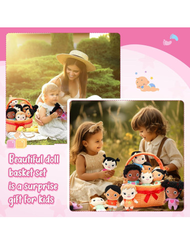 Set de 10 Muñecas de Peluche Multiculturales HyDren 15cm