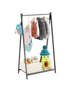 Rack de Ropa para Niños Bestier de Acero 116.8 cm con Estante