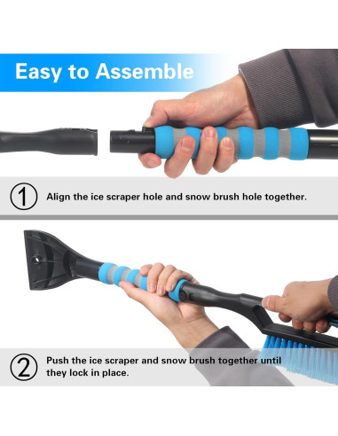 Cepillo de Nieve y Raspador de Hielo LoyaGour SBB-1 2 en 1