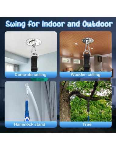 Columpio Pod Iluminado FNZU para Niños - Azul, Silla Hamaca