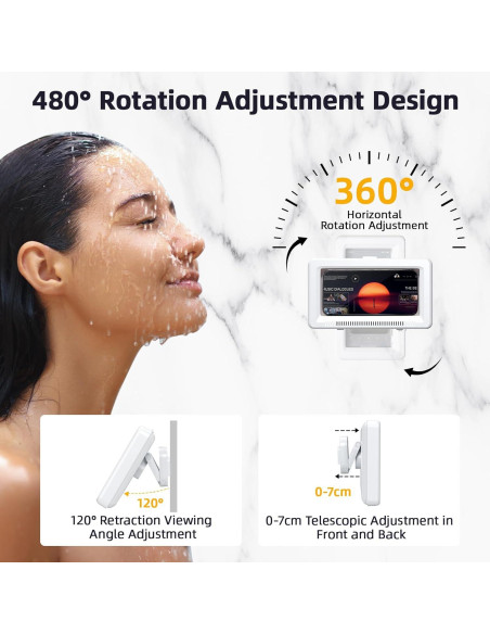 Soporte para Teléfono de Ducha Impermeable Geyrut 360 Ajustable