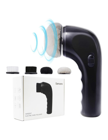 Cepillo Eléctrico para Zapatos Sansent - Kit de Cuidado Cuero