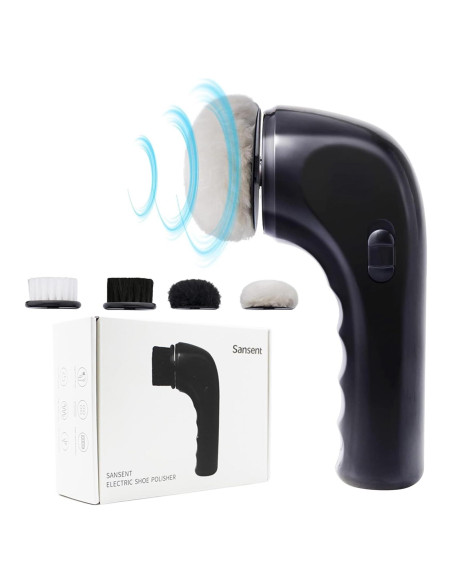 Cepillo Eléctrico para Zapatos Sansent - Kit de Cuidado Cuero
