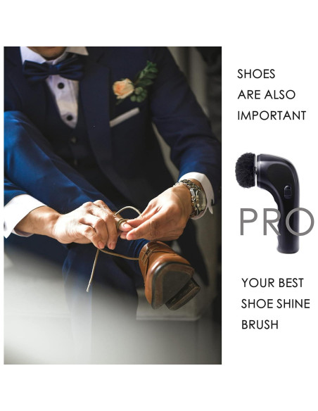 Cepillo Eléctrico para Zapatos Sansent - Kit de Cuidado Cuero