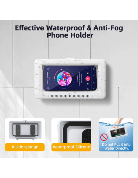 Soporte para Teléfono de Ducha Impermeable Geyrut 360 Ajustable
