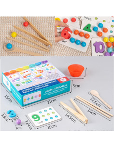 Juguete Montessori Aritmética ASFHJP 396g 21x18cm 3-6 años 2