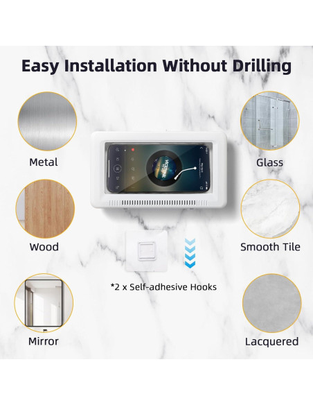 Soporte para Teléfono de Ducha Impermeable Geyrut 360 Ajustable