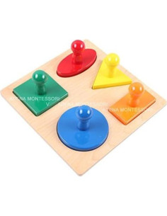 Rompecabezas de Formas Adena Montessori para Bebés 0-12 meses 2