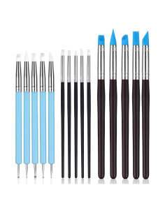 Kit de Herramientas de Esculpido de Silicona Zlulary 15 Piezas