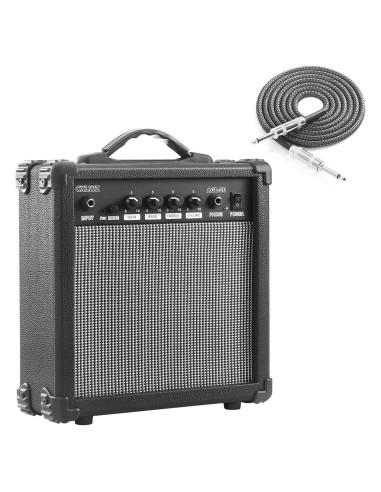 Amplificador de guitarra eléctrica 20W portátil con auriculares - Negro
