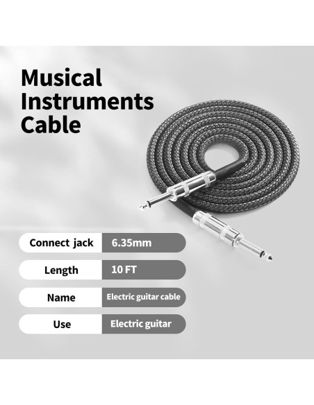 Amplificador de guitarra eléctrica 20W portátil con auriculares - Negro