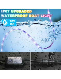 Luces LED Marinas Gliztech 7.62m RGB 12V Impermeables IP67 2