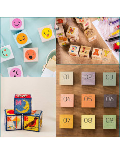 Bloques de Bambú DaTpuik 100 PCS 2.54 cm para Manualidades 2