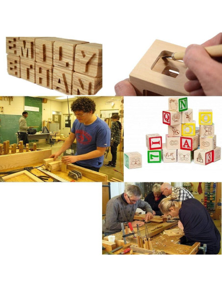 Bloques de Bambú DaTpuik 100 PCS 2.54 cm para Manualidades