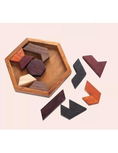 Rompecabezas Hexagonal de Madera AHYUAN para Niños 3+ 2