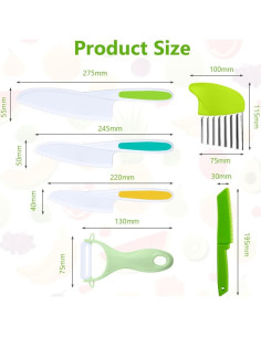 Set de Cuchillos para Niños HOTUT, 6 Piezas de Cocina Segura 2