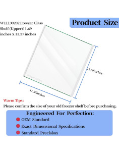 Estante de congelador Zeikiwe W11130202 de vidrio templado 2