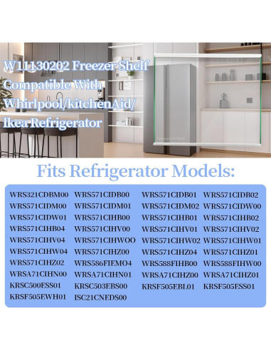 Estante de congelador Zeikiwe W11130202 de vidrio templado