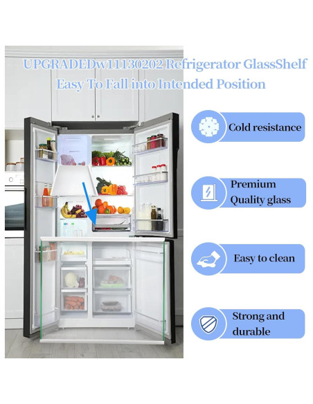 Estante de congelador Zeikiwe W11130202 de vidrio templado