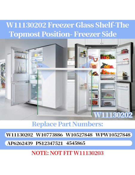 Estante de congelador Zeikiwe W11130202 de vidrio templado