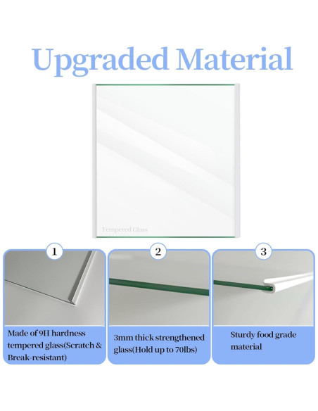 Estante de congelador Zeikiwe W11130202 de vidrio templado