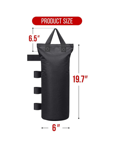 Bolsas de Arena para Toldo CLAETF - Juego de 4, 14.97 kg cada una