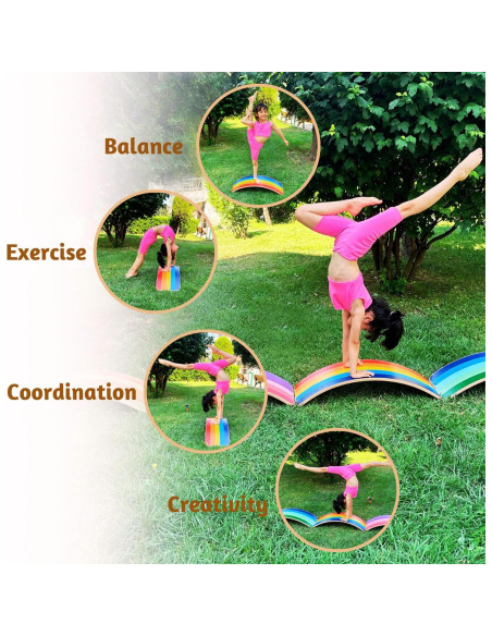 Tabla de Equilibrio de Madera bee smart - Rocker Natural 80x28cm