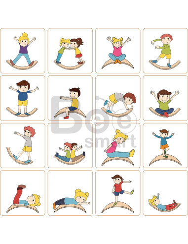 Tabla de Equilibrio de Madera bee smart - Rocker Natural 80x28cm