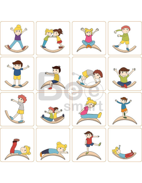 Tabla de Equilibrio de Madera bee smart - Rocker Natural 80x28cm