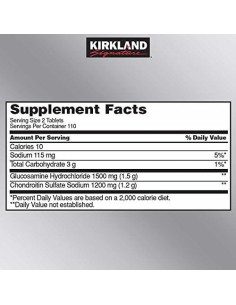 Kirkland Signature Glucosamina 1500mg y Condroitina 1200mg - 440 Tabletas 2