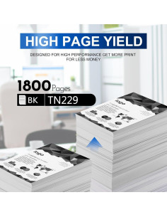 Cartucho de Tóner Negro TN229 Compatible Brother - 1800 Páginas 2