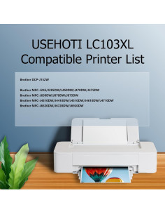 Cartuchos de tinta compatibles LC103XL USEHOTI - 4 paquetes (Negro, Cian, Magenta, Amarillo) 2