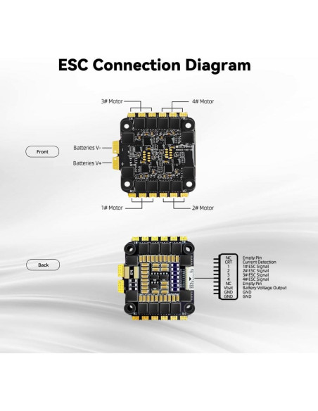 Controlador Electrónico de Velocidad 55A Hobbywing FLYCOLOR 4 en 1