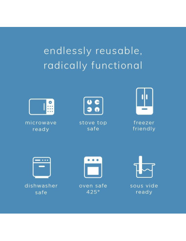 Bolsa de Silicona Reutilizable Stasher 2-Pack Aqua y Transparente