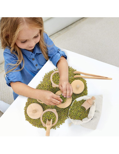 Set de Herramientas de Bin Sensorial de Madera Twood 10 Piezas