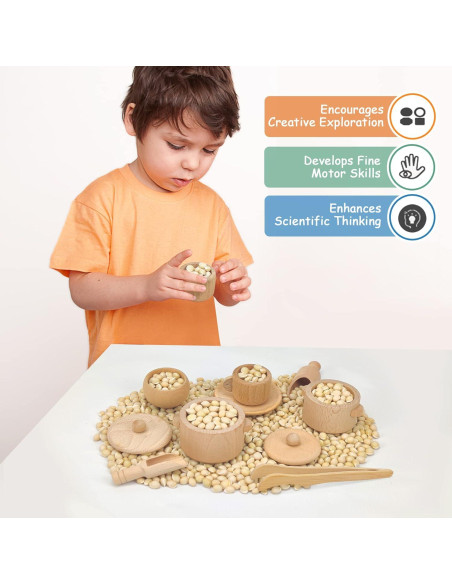 Set de Herramientas de Bin Sensorial de Madera Twood 10 Piezas